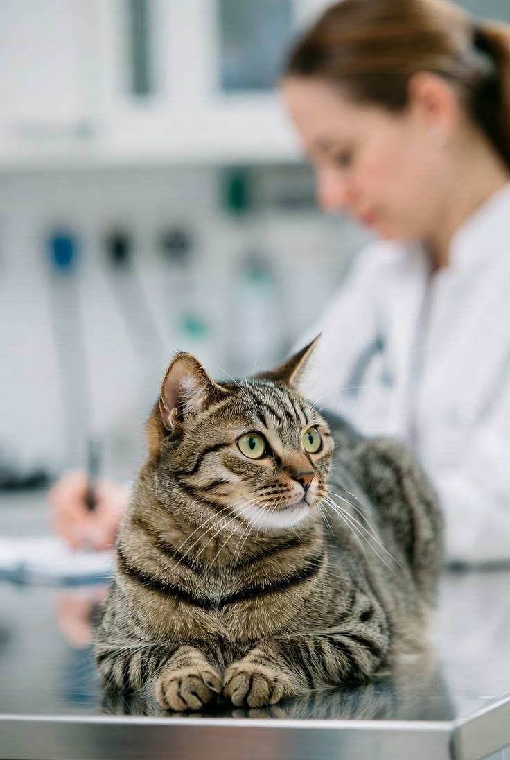 Veterinarian caring for a pet